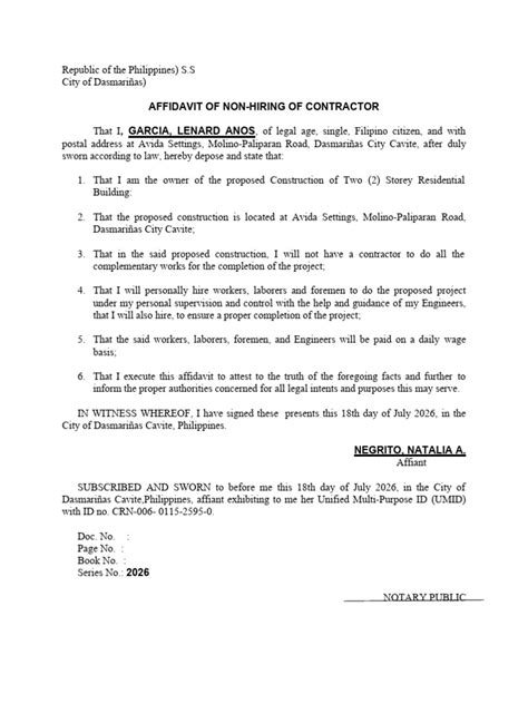 Hiring of Non.